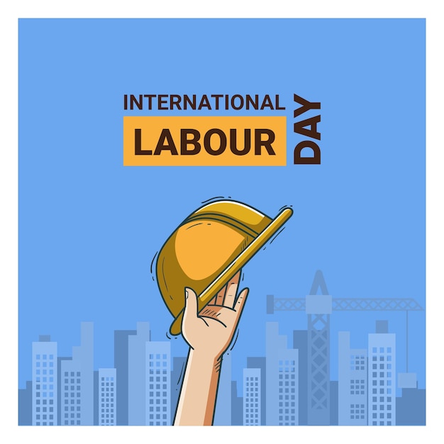 Free vector world labour day illustration for social media international labour day vector art