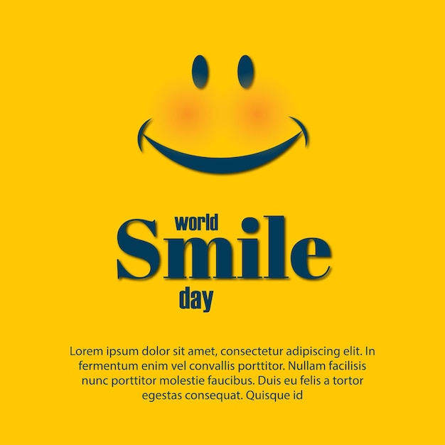 Free vector world smile day event celebration background