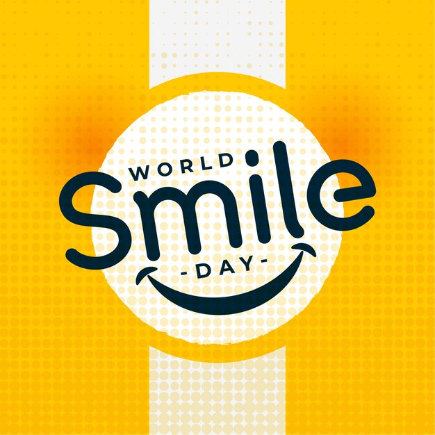 Free vector world smile day lettering