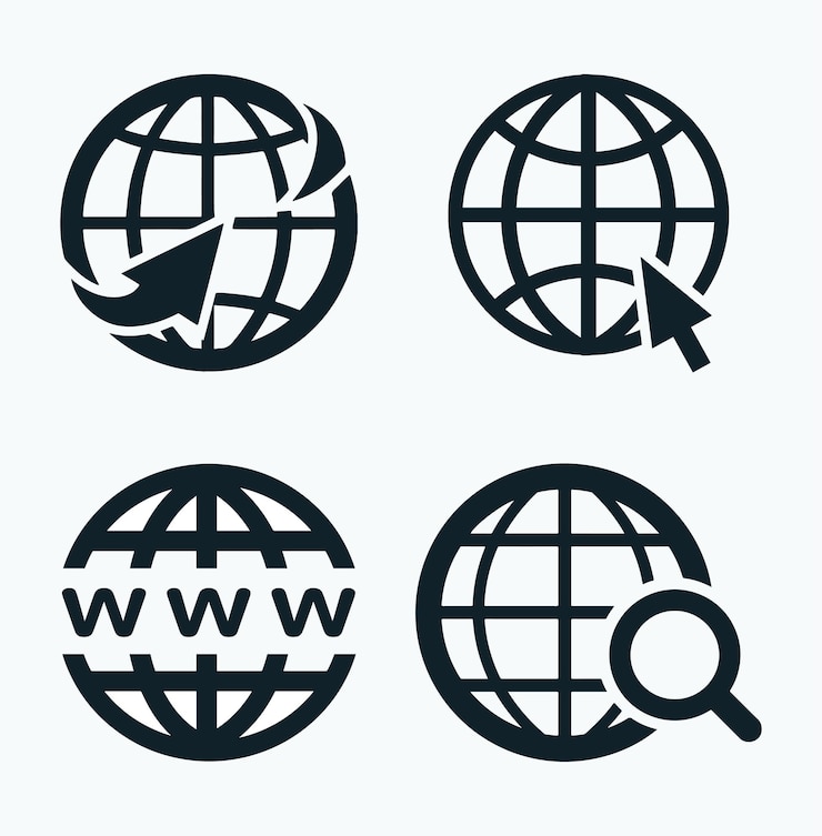 Free vector www web icon set