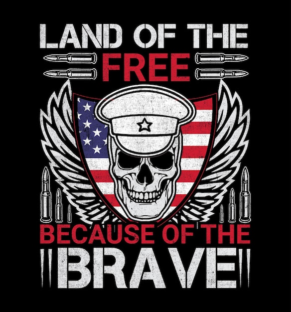 Free veterans day tshirt deign vector