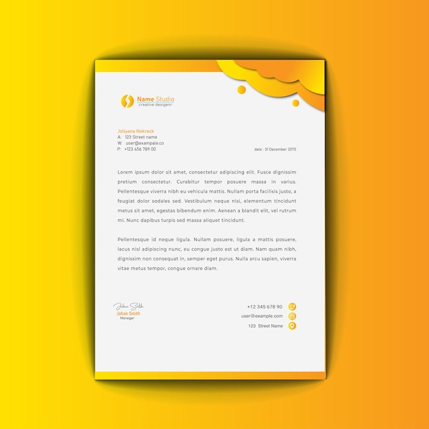 Vector free victor and corporate business letterhead template