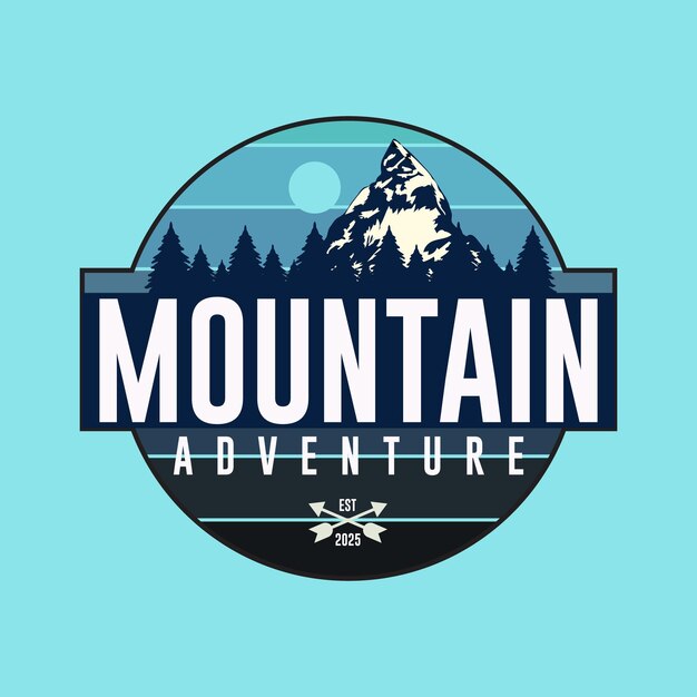 Free Vintage vector coloured adventure badges logo