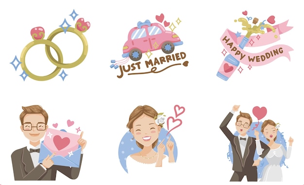 ベクトル free_wedding_icons_eps_free について