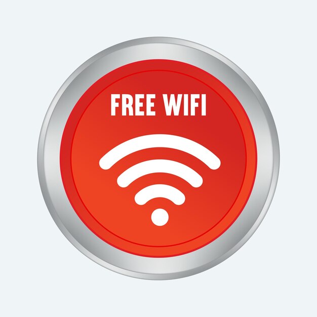 Pulsante rotondo wifi gratuito