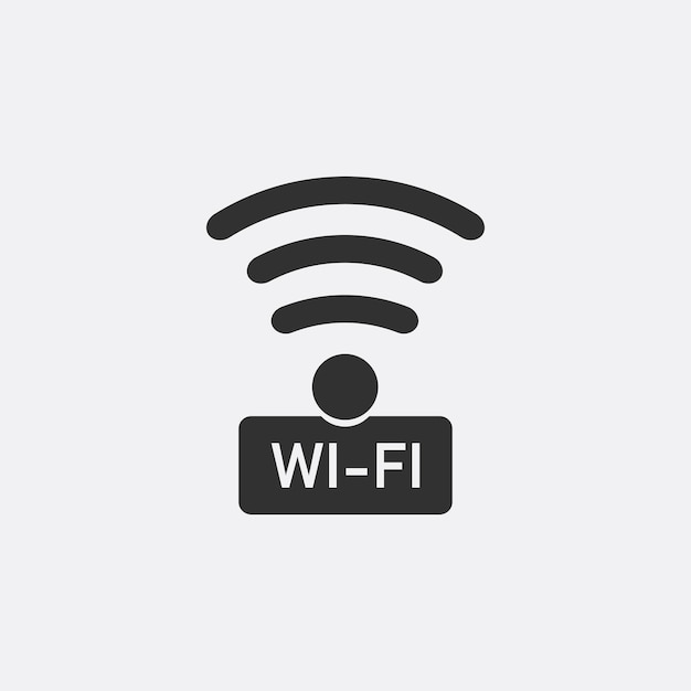 ベクトル 白い背景に分離された無料の wifi signvector 図