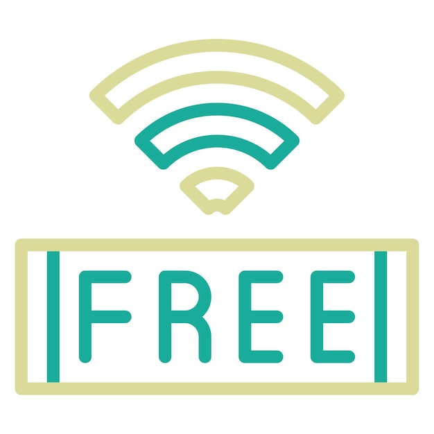 Vettore free wifi vector icon illustration of mall iconset