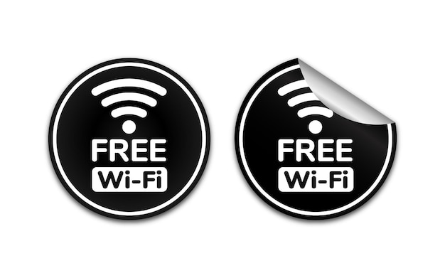 무료 Wifi 존 스티커 디자인