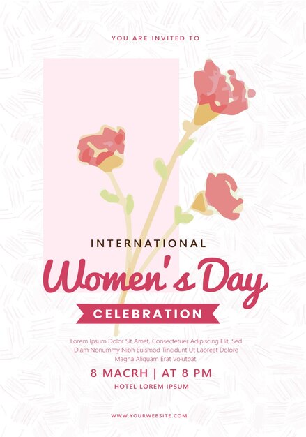 free womens day 8 march international celebration female empowerment template social media