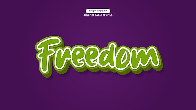 Freedom 3D Bold Style Text Effect