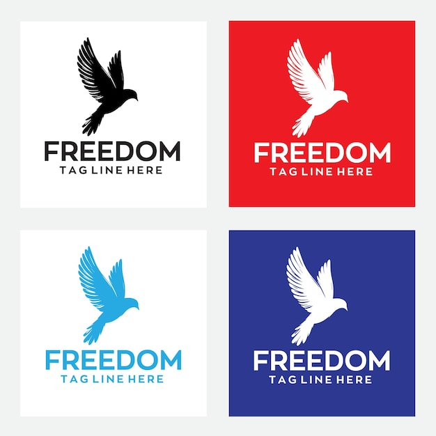 Vector freedom bird logo editable vector file