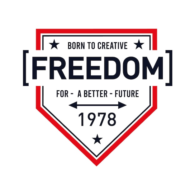 Freedom future typography graphic t shirt vector illustration