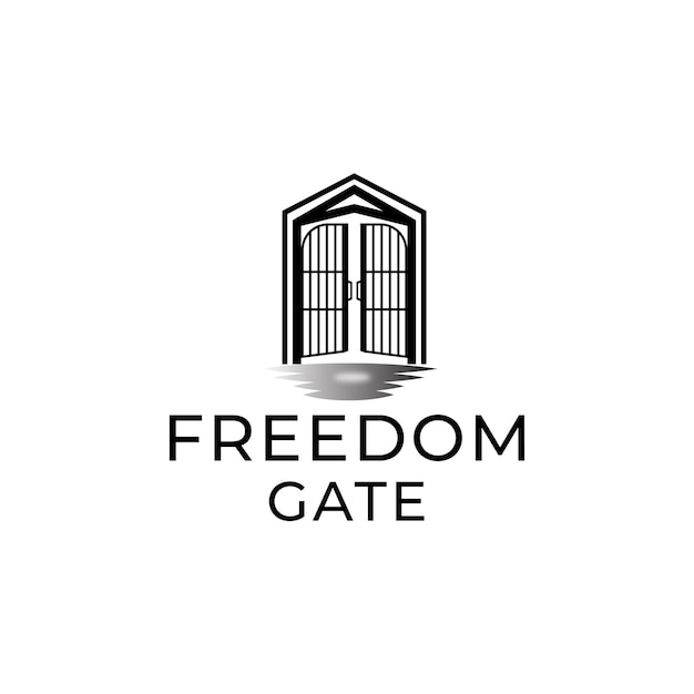 freedom gate logo vector illustration faith and unity logo