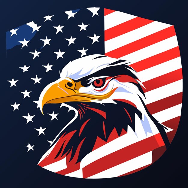 Vector freedom and liberty in eagle art