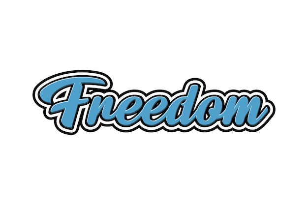 FREEDOM Vector handgetekende letters geïsoleerd op witte achtergrond