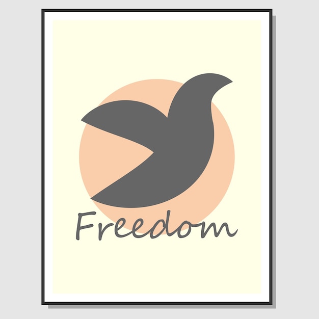 Vector freedom wall art great for living room wall decoration