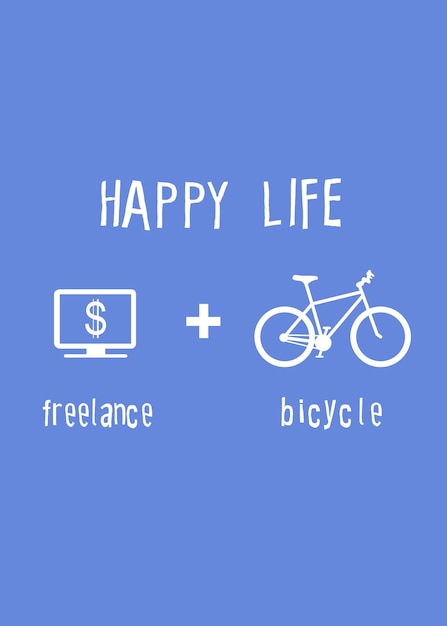 Freelance and Bicycle Poster