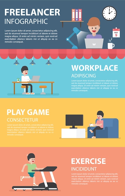 Freelance infographic design elements