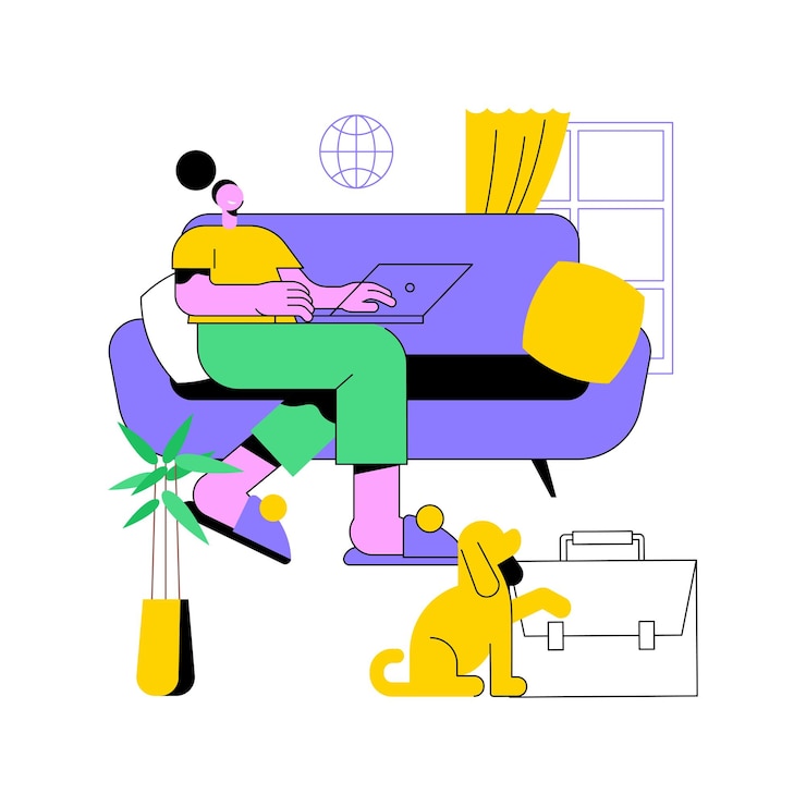 Vector freelance werk abstract concept vectorillustratie