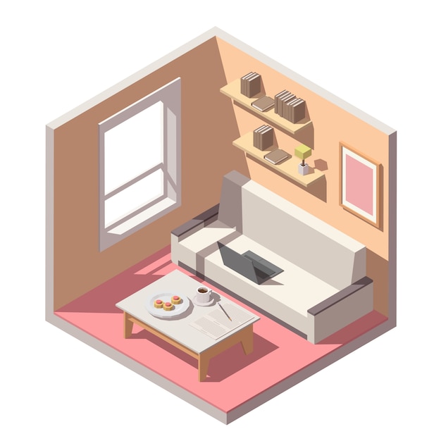freelancer home office workplace interior