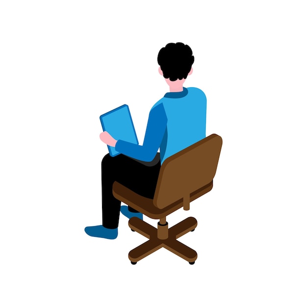 Freelancer working vector illustration