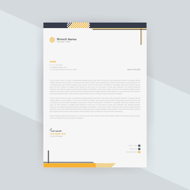 Freepik letter mockup