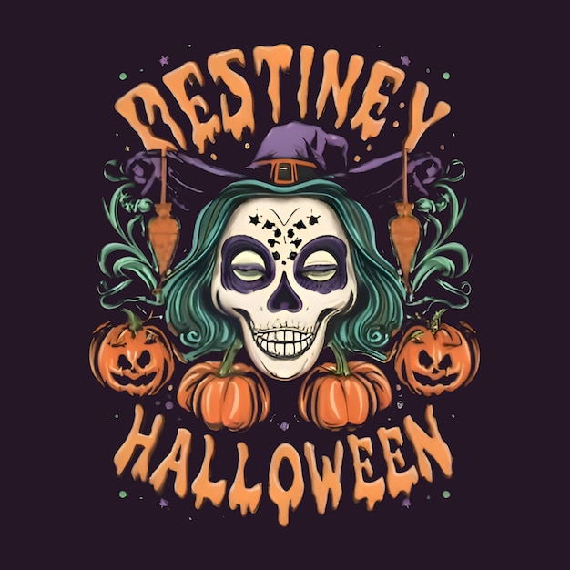 Freer Vector Halloween t-shirt ontwerp Ai gegenereerd