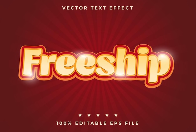 Freeship editable text effect