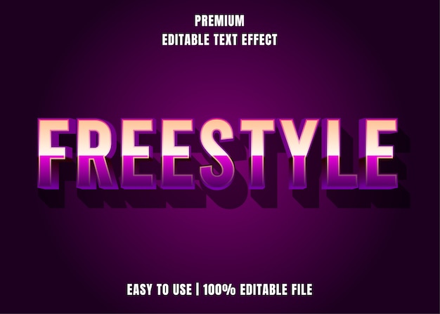 Freestyle bewerkbare teksteffectstijl