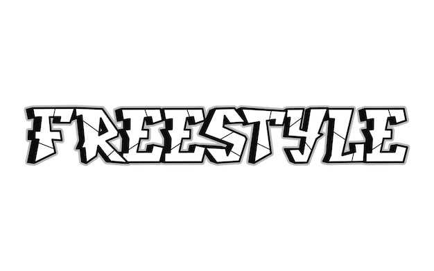 Freestyle word trippy psychedelic graffiti style letters