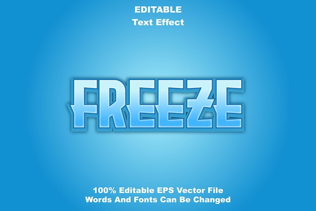 Freeze editable text effect