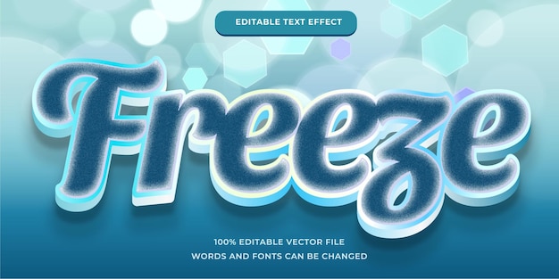 Freeze text effect editable