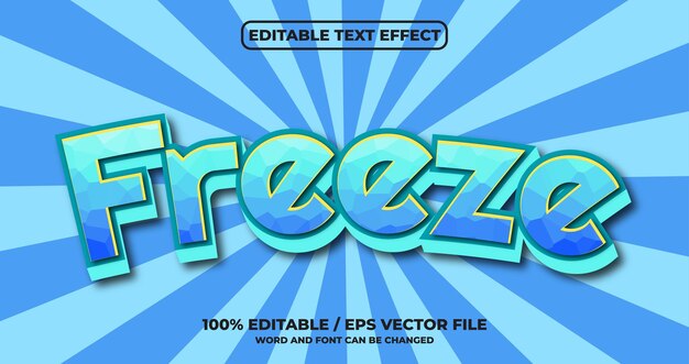 Freeze text effect style