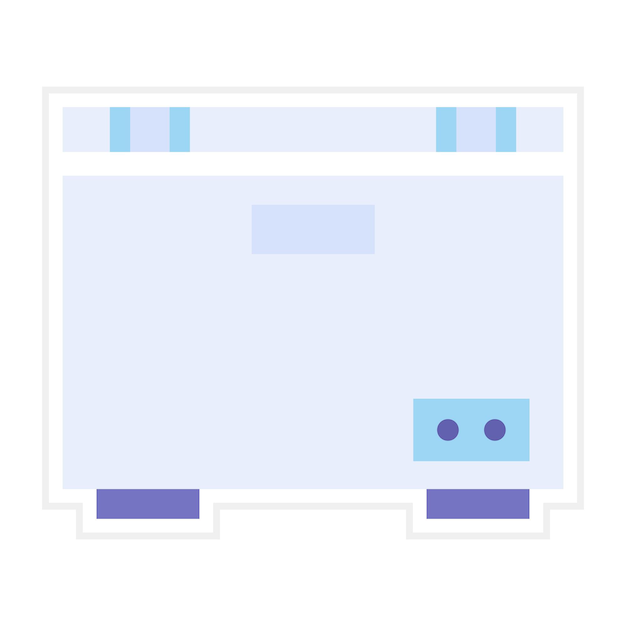 Freezer Flat Illustration