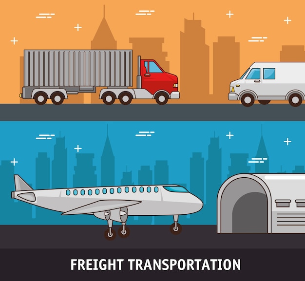 Vector freight transportation and delivery logistic