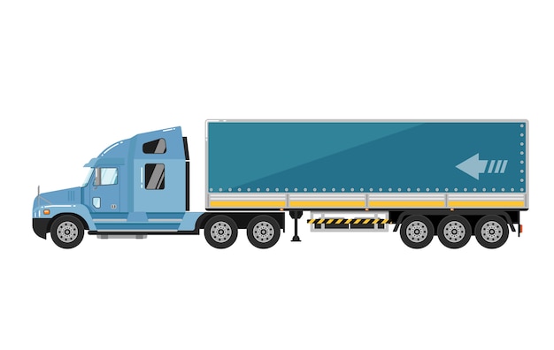 freight truck isolated on white