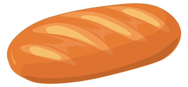 French bread cartoon icon fresh tasty bakery