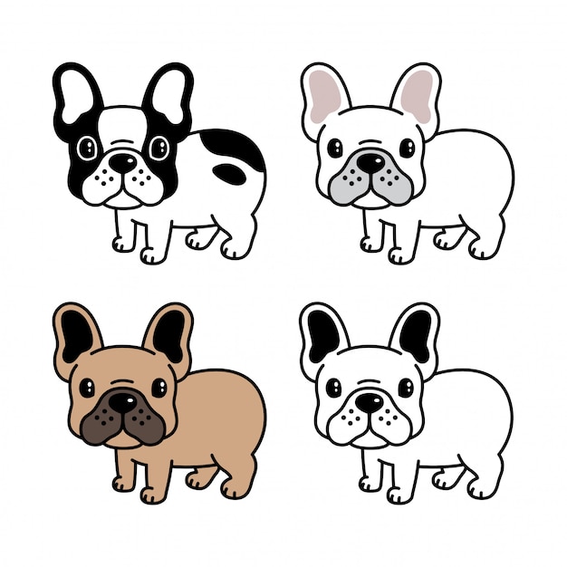 french bulldog cartoon