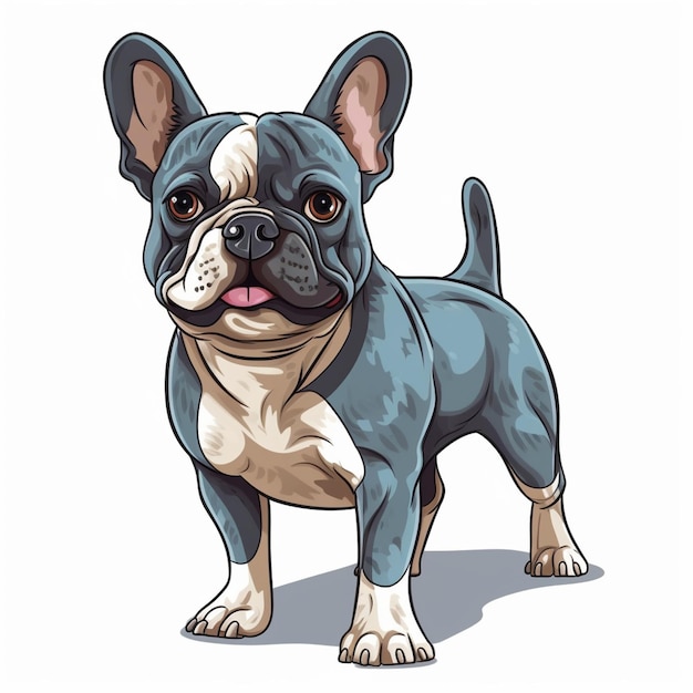 Vector french bulldog dog vector cartoon