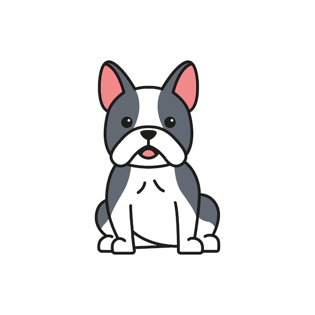 French Bulldog icon Vector illustration of a french bulldog
