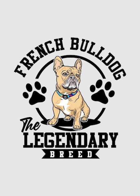 Vettore leggenda del bulldog francese 2