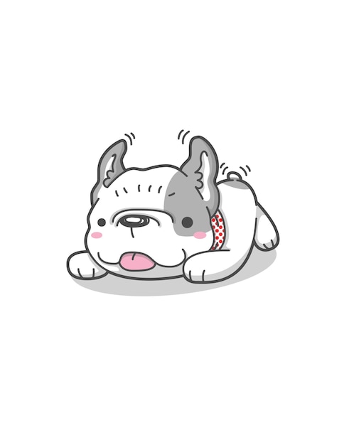 Vector french bulldog sticker