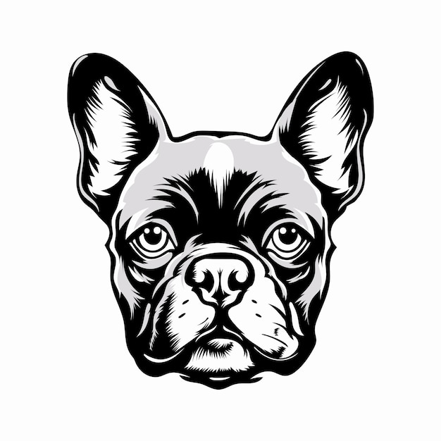 French bulldog vector