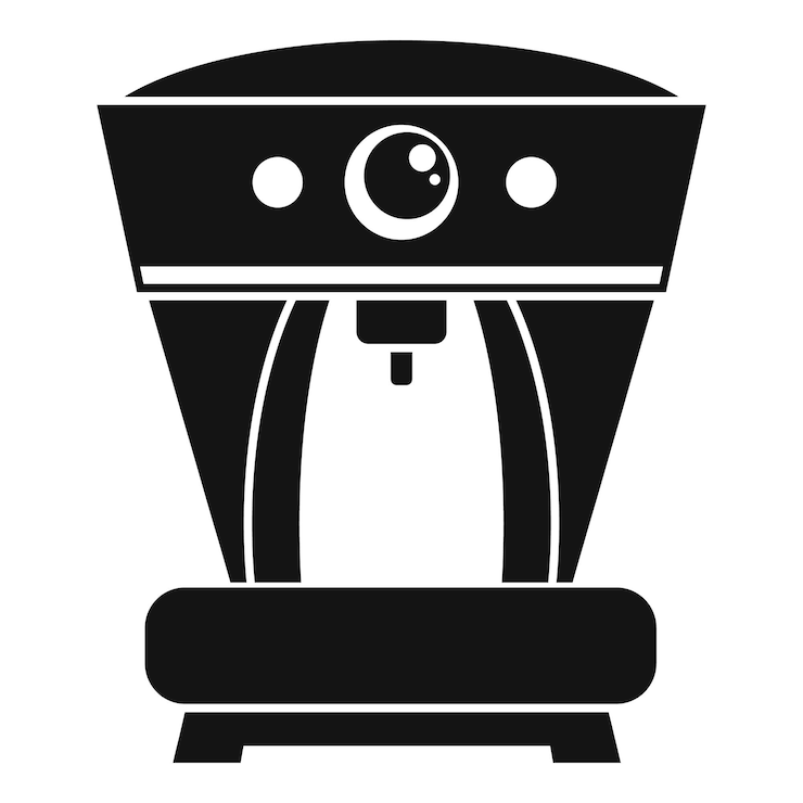 Vector french coffee machine icon simple illustration of french coffee machine vector icon for web design isolated on white background
