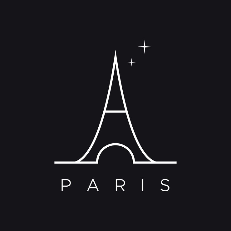 Vector french eiffel tower building and high tower logo template designwith editable vector illustration