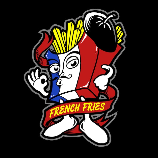 French fries cartoon character