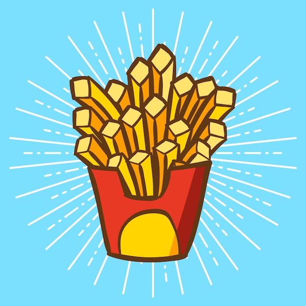 French fries cartoon