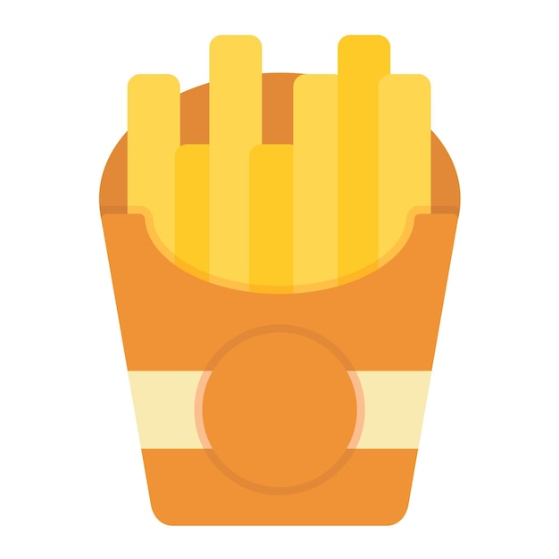 Vector french fries flat illustration