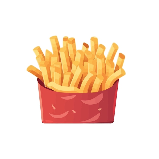 French fries flat vector illustration isolated on white background