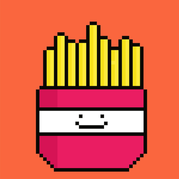 A french fries icon is shown in an orange background.